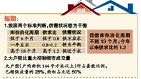 樓市供需仍處平衡區間 短期供求顯現失衡