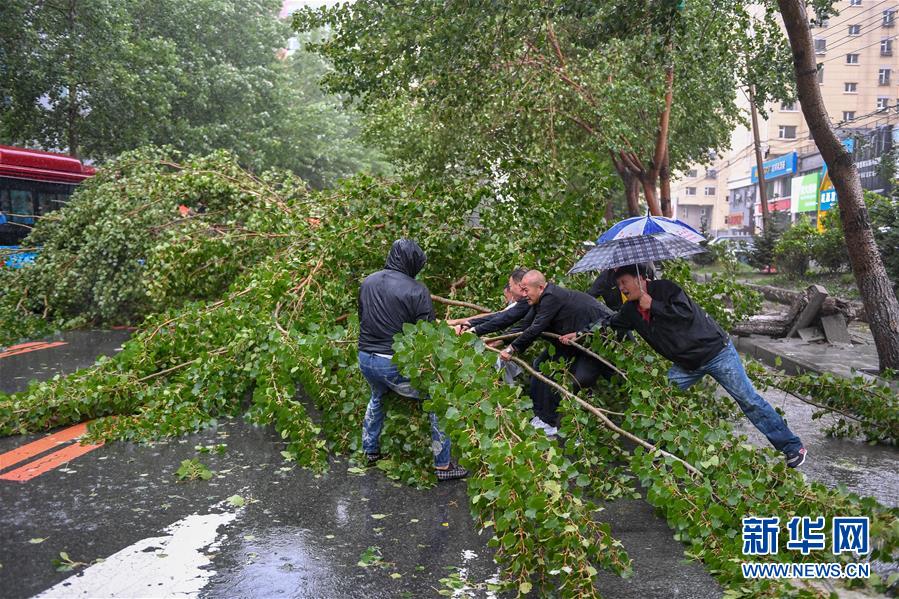 （環境）（1）受臺風&ldquo;美莎克&rdquo;影響 吉林發布暴雨橙色預警信號