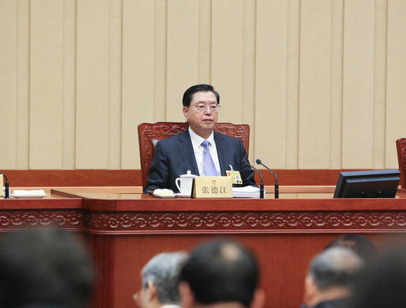 張德江出席人大常委會第十八次會議二次全會